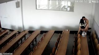 監控偷拍 大學教室學生情侶偷偷做愛