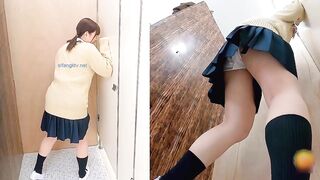 日本JK妹尿褲子系列 尿急了哪裡都可以 1