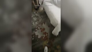 SPA性感黑絲熟女技師酒店3P-2